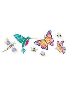 Plaid:Delta Stencil Magic Decorative Stencils-Butterflies & More 5.25"X13"