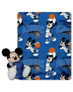 The Northwest Company Magic -Disney 40x50 Fleece Throw w/ 14" Plush Mickey Hugger