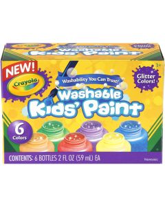 Crayola Washable Kids Paint 2oz 6/Pkg-Glitter