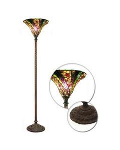 Warehouse of Tiffany Tiffany Style 3D Purple Wave Torchier Lamp