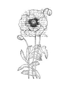 Penny Black Mounted Rubber Stamp 2.25"X4"-Poppy Poem
