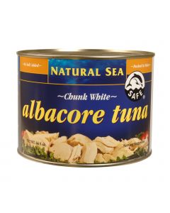 Natural Sea White Albacore Tuna - No Salt - Case of 6 - 66.5 oz.