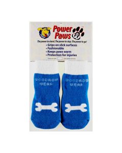 Woodrow Wear Power Paws Advanced Extra Extra Large Blue / White Bone 3.125" - 3.5" x 3.125" - 3.5"