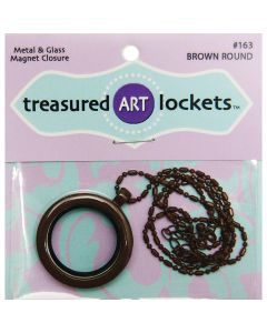 Quilled Creations Jewelry Locket-Brown Round