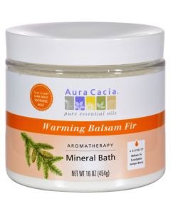 Aura Cacia Aromatherapy Mineral Bath Warming Balsam Fir - 16 oz