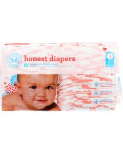 The Honest Company Diapers - Giraffes - Size 1 - Babies 8 to 14 lbs - 44 count - 1 each