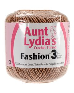 Coats Crochet Aunt Lydia's Fashion Crochet Thread Size 3-Copper Mist