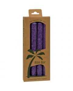 Aloha Bay Palm Tapers Violet - 4 Candles