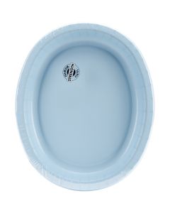 Creative Converting Dinner Platter 10"X12" 8/Pkg-Pastel Blue