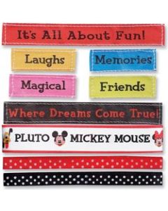 EK Success Disney Ribbons & Adhesive Labels 9-Piece Set-Mickey