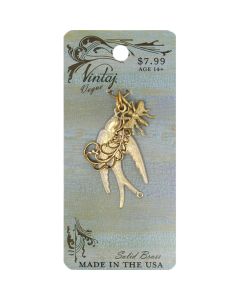 Vintaj Metal Accents-Marble Swallow 12.7mm To 38mm 3/Pkg