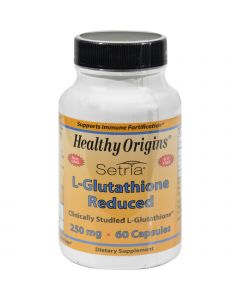 Healthy Origins L-Glutathione Reduced - 250 mg - 60 Capsules