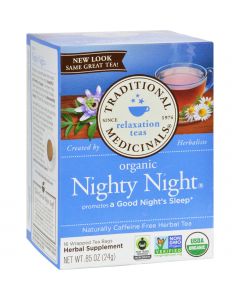 Traditional Medicinals Organic Nighty Night Herbal Tea - 16 Tea Bags - Case of 6