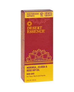 Desert Essence Moringa Jojoba and Rose Hip Oil - 2 oz