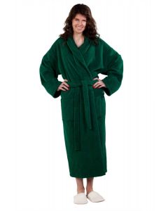 Bare Cotton 100% Turkish Cotton Adult Terry Shawl Robe - Green - Adult - One Size - Adult Terry Shawl Robe - Green - One Size