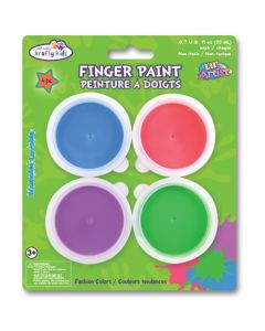 Multicraft Imports Finger Paint Tubs .7oz 4/Pkg-Fashion