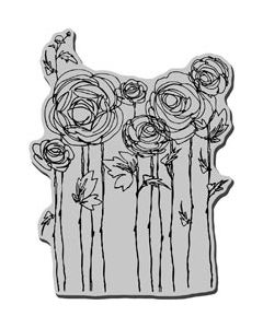 Stampendous Cling Stamp 4"X6"-Ranunculus Field