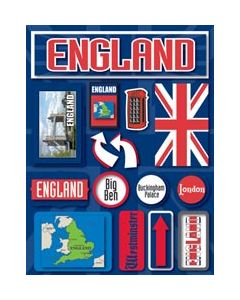 Reminisce Jet Setters Dimensional Stickers-England