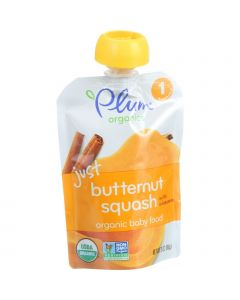 Plum Organics Just Veggie - Organic - Butternut Squash with Cinnamon - Stage 1 - 4 Months and Up - 3 oz - Case of 6