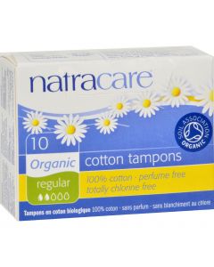 Natracare 100% organic cotton Tampons - Regular - 10 Pack