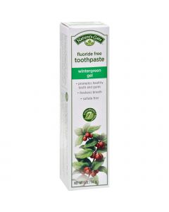Nature's Gate Natural Toothpaste Gel Flouride Free Wintergreen - 5 oz - Case of 6
