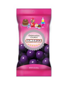Celebrations By SweetWorks Gumballs 8oz-Dark Purple