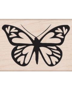 Hero Arts Mounted Rubber Stamp 2.75"X2"-Heart Winged Butterfly