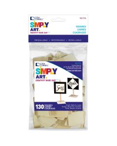 Loew-Cornell Simply Art Wood Shapes 130/Pkg-Squares