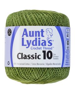 Coats Crochet Aunt Lydia's Classic Crochet Thread Size 10-Wasabi