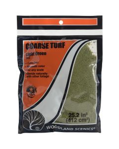 Woodland Scenics Turf 18 To 25.2 Cubic Inches-Light Green - Coarse