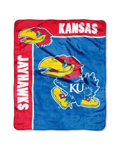 The Northwest Company Kansas "School Spirit" 50"x60" Raschel Throw (College) - Kansas "School Spirit" 50"x60" Raschel Throw (College)