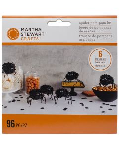 Martha Stewart Spider Pom-Pom Kit Makes 6-Spooky Night