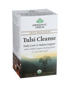 Organic India Organic Tulsi Wellness Tea - Cleanse - 18 Tea Bags - Case of 10