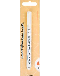 Deco Art DecoArt Glass Paint Marker 1mm-White