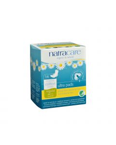 Natracare Natural Ultra Pads w/wings Regular w/organic cotton Cover -  14 Pack