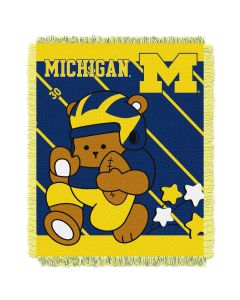 The Northwest Company Michigan College Baby 36x46 Triple Woven Jacquard Throw - Fullback Series