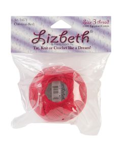 Handy Hands Lizbeth Cordonnet Cotton Size 3-Christmas Red