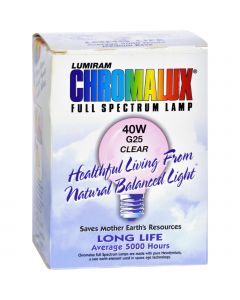 Chromalux Light Bulb Golbe Clear - 40W Bulb.