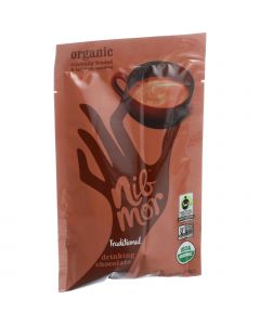 NibMor Organic Drinking Chocolate Mix - Traditional - 1.05 oz - Case of 6