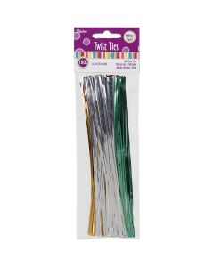 Darice Twist Ties 7.25" 150/Pkg-Holiday Multicolor