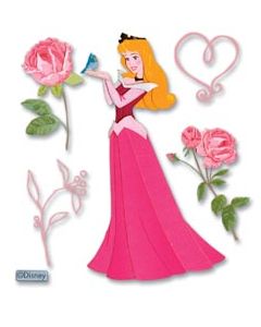 Jolees Disney Dimensional Stickers-Sleeping Beauty W/Rose
