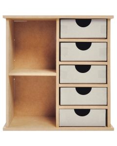 Kaisercraft Beyond The Page MDF 5-Drawer Shelf Unit-10"X9"X4.75"