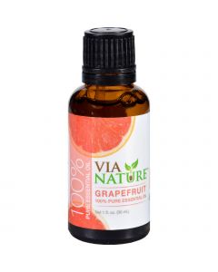 Via Nature Essential Oil - 100 Percent Pure - Grapefruit - 1 fl oz