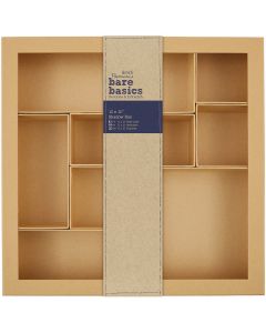 docrafts Papermania Bare Basics Kraft Chipboard Shadow Box 12"X12"-