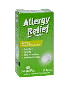 NatraBio Allergy Relief Non-Drowsy - 60 Tablets