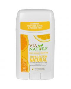 Via Nature Deodorant - Stick - Sweet Orange Lemongrass - 2.25 oz