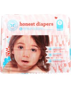 The Honest Company Diapers - Giraffes - Size 5 - Children 27 plus lbs - 25 count - 1 each