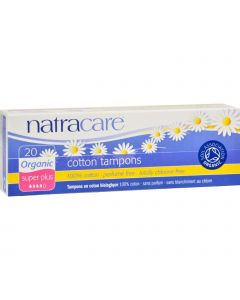 Natracare 100% Organic Cotton Tampons - Super Plus - 20 Pack
