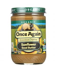 Once Again Seed Butter - Organic - Creamy - No Salt - Sugar Free - Sunflower - 16 oz - case of 12