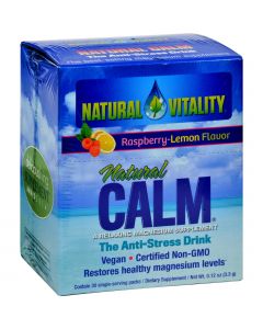 Natural Vitality Magnesium Natural Calm Raspberry Lemon - 30 Packets